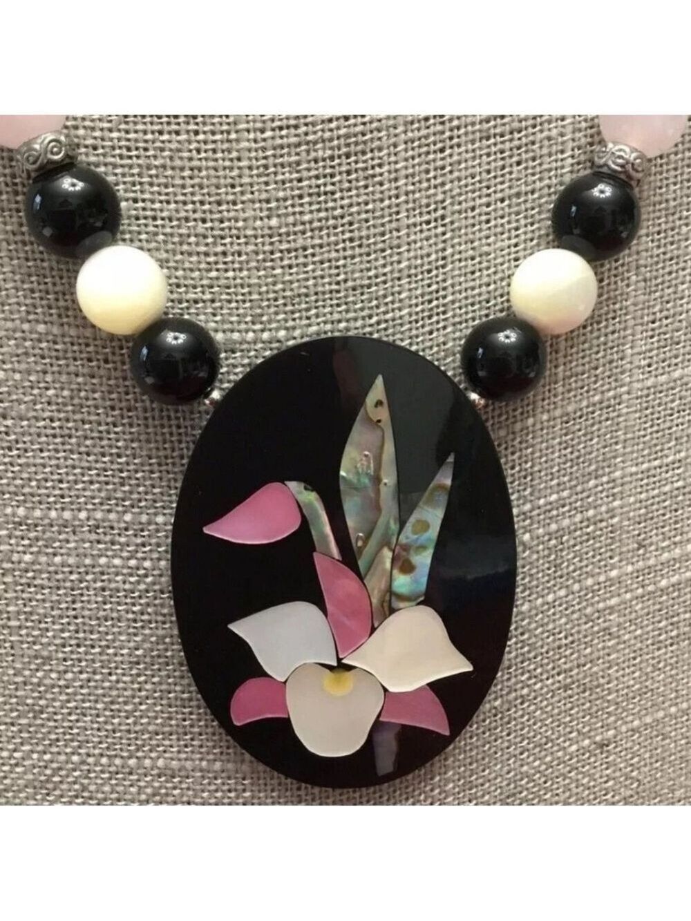 Vintage Onyx necklace by Lee Sands
